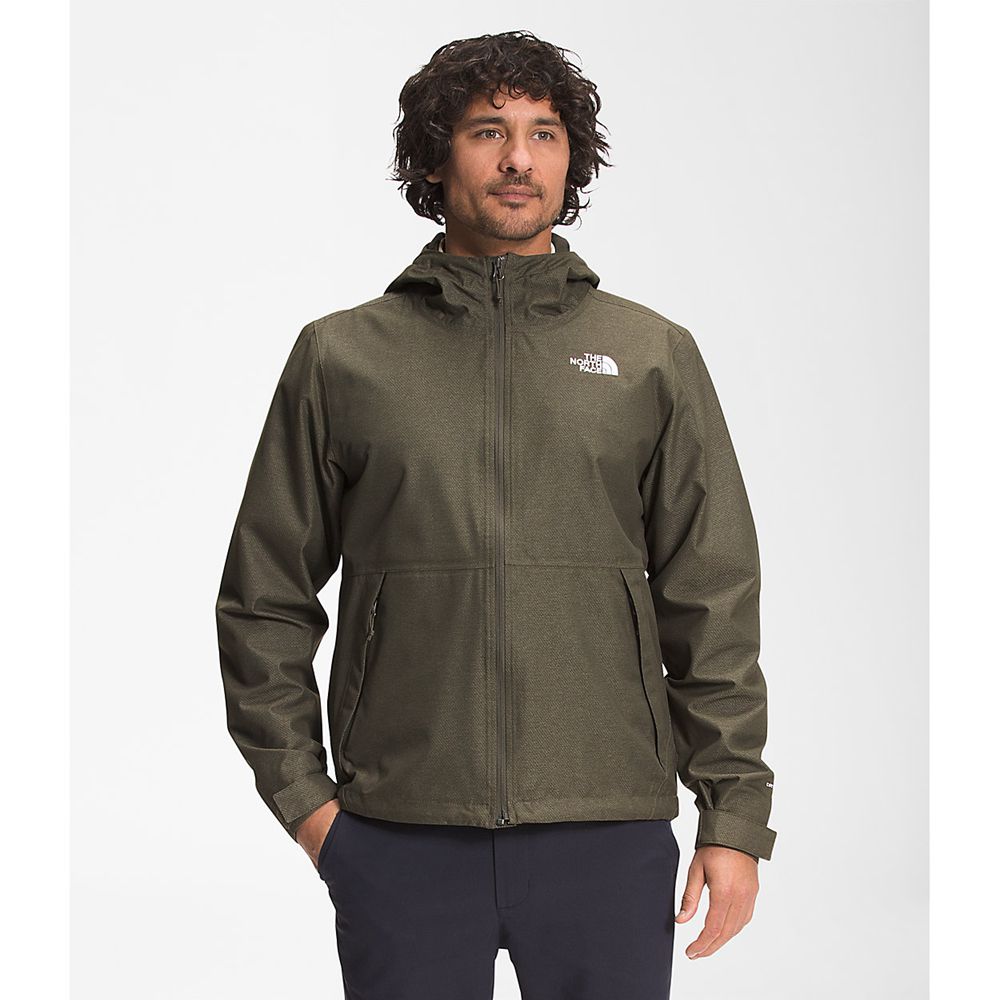 The North Face Fleece Jacket Mens Australia - The North Face Printed Novelty Millerton Green Dryvent